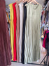 Summer Plus Size Pleated Sleeveless Long Dresses